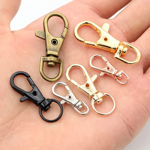 Zinc Alloy Swivel Lobster Clasp Hook For Keychain DIY Jewelry Making Bag Accessories Components Metal Snap Hooks