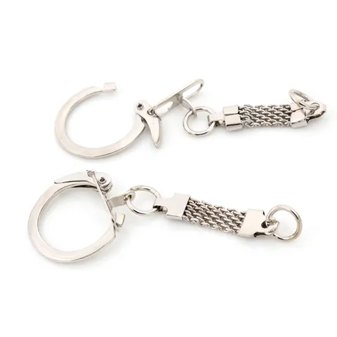 Zinc Alloy Snake Chain Mesh Keychain Buckle Connector DIY Jewelry Making Findings Antique Bronze Silver Tone Accessory