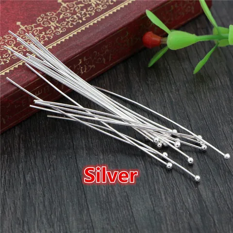 Copper Ball Head Pins For DIY Jewelry Making Metallic Headpins For Earrings Bracelets Handmade Craft Jewelry Findings