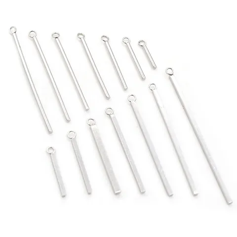 Stainless Steel Connecting Rod Bars Round Square Styles For DIY Jewelry Making Earring Connector Findings Craft Accessories