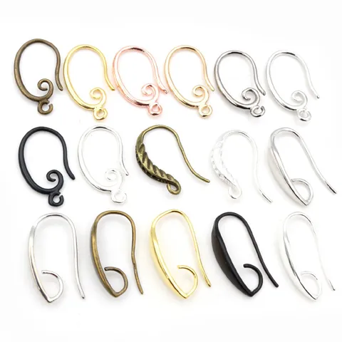 Copper Plated Earring Hooks Findings For DIY Jewelry Making French Retro Earring Hooks Scroll Pattern Earring Making Parts