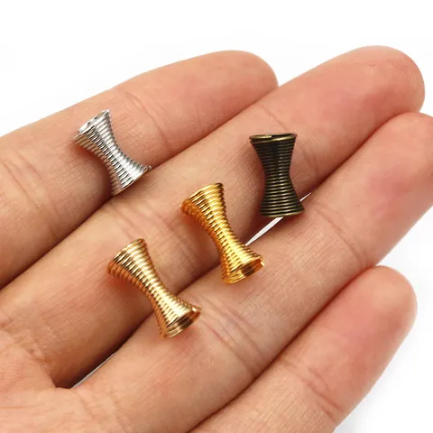 Eisen Spirale Perlenkappen Für DIY Schmuckherstellung Sanduhr Form Vintage Spulen Spacer Für Armband Halskette Haarschmuck