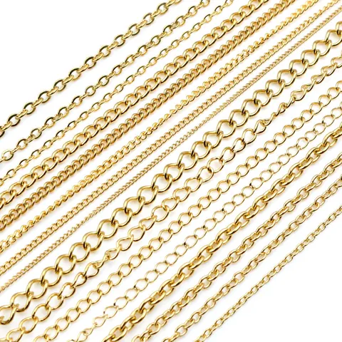 Catene Per Gioielli DIY In Acciaio Inossidabile Placcato Oro Per Collana Bracciale All'ingrosso Catena A Maglie Rolo Satellite