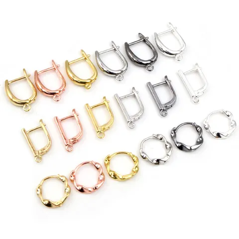 Crochets d'Oreilles en Cuivre Électroplaqué pour la Fabrication de Bijoux DIY Accessoires de Boucles d'Oreilles Torsadés