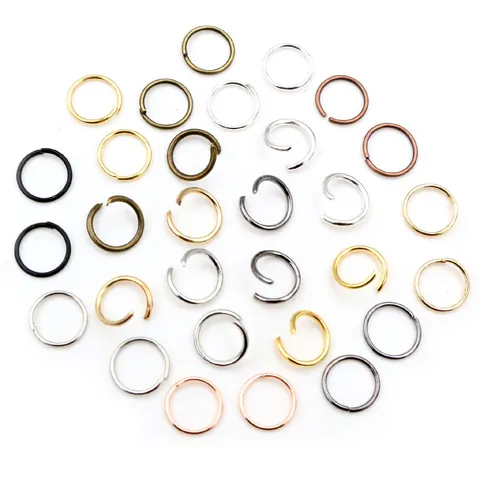 Anellini Aperti E Chiusi In Ferro Galvanizzato Per Creazione Gioielli Fai Da Te Oro Argento Bronzo 4mm-10mm Dimensioni Miste Componenti Artigianali