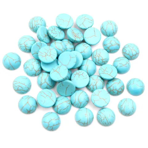 Synthetische Türkis Flache Cabochons Oval Runde Steine Crackle Muster Für DIY Schmuckherstellung Zubehör Ring Armband Patch