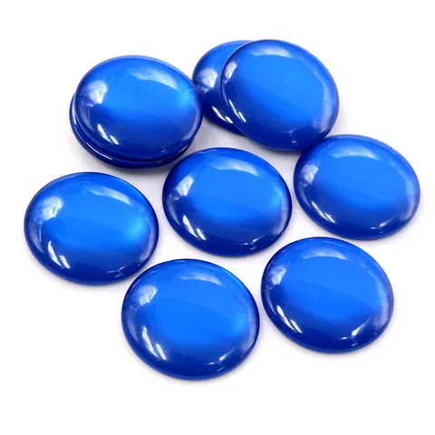 Runde Harz Cabochons Katzenaugeneffekt Flachrückseiten-Patch Poliert Glatte Oberfläche Schmuckherstellung Zubehör Für DIY Ohrringe Ring Halskette