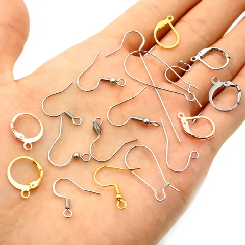 Stainless Steel Earring Hooks Earring Wires Leverback Earring Findings For DIY Jewelry Making Gold Silver Rose Gold Ear Hooks Wholesale