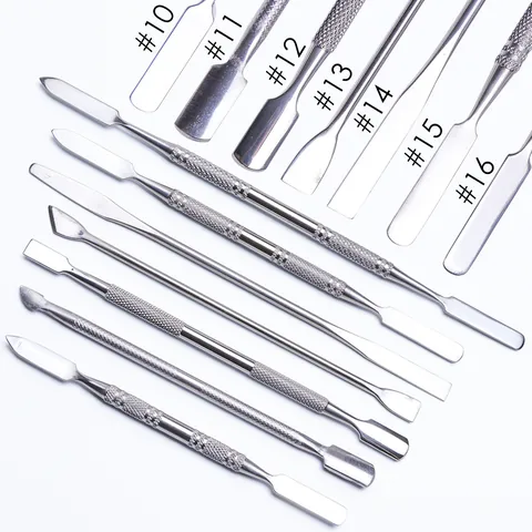 Ανοξείδωτο Εργαλείο Μανικιούρ Nail Pusher για Ανάμειξη Βερνικιού Gel Αφαίρεση Νεκρού Δέρματος Επαγγελματική Σπάτουλα Ανάμειξης Μακιγιάζ