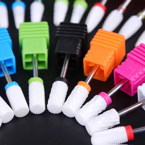 Professionele Keramische Nagelfrees Bits Voor Elektrische Manicure Machine Meerdere Vormen Gel Nagellak Verwijderen Polijsten Nagelkunst Gereedschap