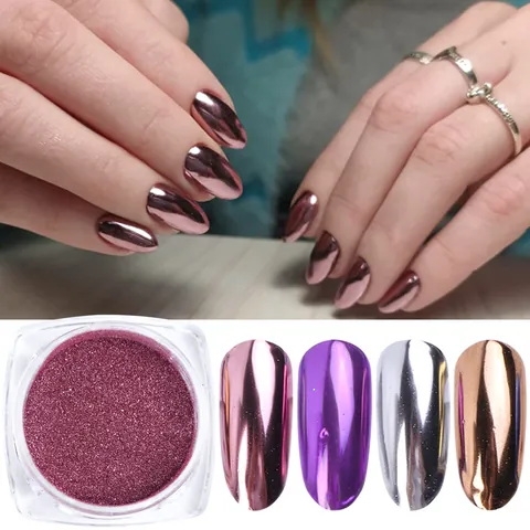Μεταλλική Σκόνη Νυχιών Chrome Mirror Effect Pigment Dust Για Διακόσμηση Μανικιούρ Magic Mirror Nail Art Σκόνη Συνθετικής Ρητίνης