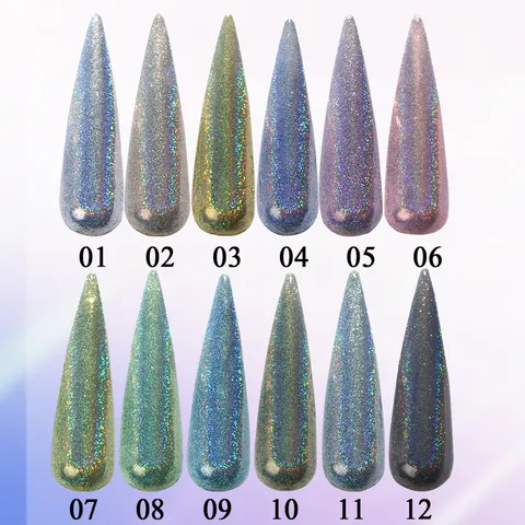Holografisch Laser Nagel Poeder Chroom Spiegel Effect Pigment Voor DIY Manicure Decoratie Vrouwen Nagel Kunst Glitters