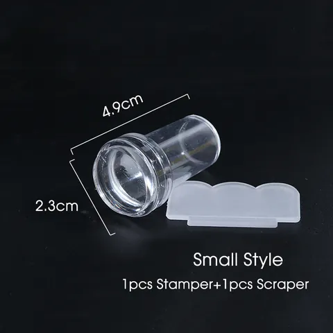 Ensemble Tampon d'Art Ongulaire en Silicone Clair Et Grattoir Outil de Manucure Française DIY Transfert d'Impression d'Ongles