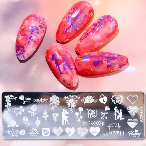 Retro Floral Butterfly Pattern Stainless Steel Nail Stamping Plate DIY Manicure Printing Template Professional Nail Art Tool