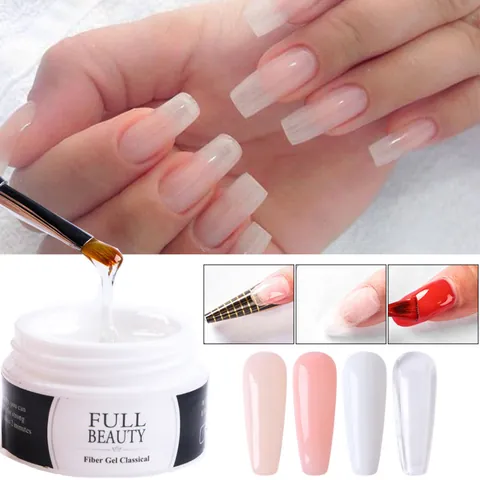 Professional Fiberglass Nail Extension Gel UV LED Soak Off Fiber Gel For Manicure Repair Strengthening Nail Art Tool