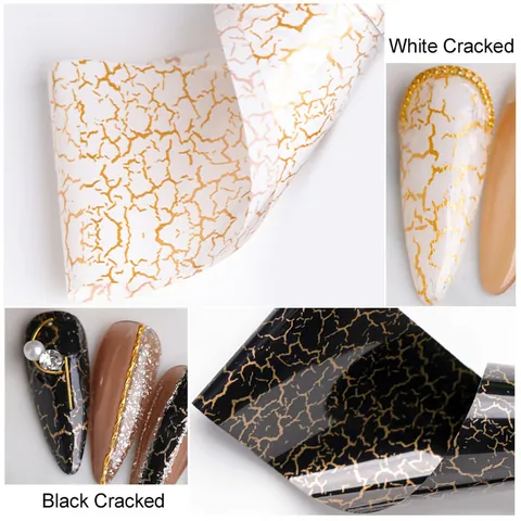Nagelkunst Transferfolie Aufkleber Tiermuster Schlange Leopard Marmor Metallisches Rissmuster DIY Maniküre Dekoration Für Damen