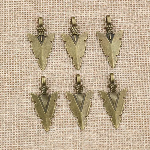 Vintage Alloy Arrow Pendant Bronze Tribal Geometric Charms For DIY Necklace Bracelet Jewelry Making Accessories Craft Finding