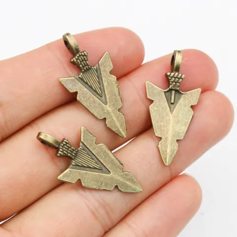 Vintage Alloy Arrow Pendant Bronze Tribal Geometric Charms For DIY Necklace Bracelet Jewelry Making Accessories Craft Finding