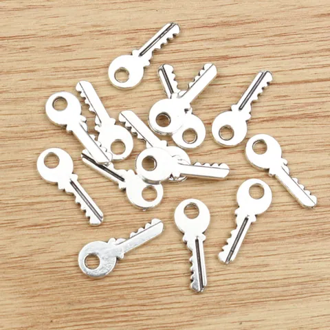 Alloy Retro Key Shape Charms For DIY Jewelry Making Accessories Necklace Bracelet Pendant Small Metal Key Handcraft Supplies