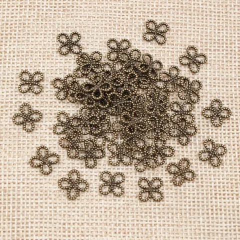 Antique Bronze Alloy Mini Clover Charms For DIY Jewelry Making Four Leaf Flower Pendants For Necklace Bracelet Accessories