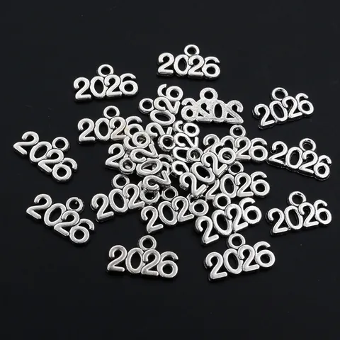 Antique Silver Alloy Graduation Charms Graduation Cap And Year Number Pendants For DIY Jewelry Making Necklaces Bracelets Class Of 2025 2028