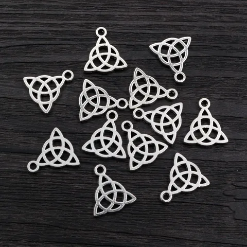 Zinc Alloy Celtic Knot Triquetra Triangle Pendant Charms For DIY Necklace Bracelet Making Antique Silver Bronze Gold Jewelry Findings