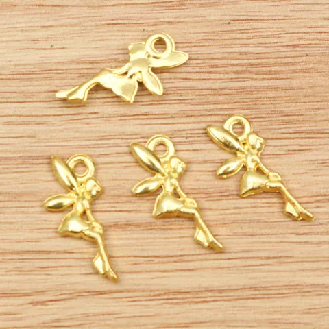 Alloy Fairy Elf Girl Pendant Charms For DIY Jewelry Making Necklace Bracelet Accessory Antique Gold Silver Bronze Findings