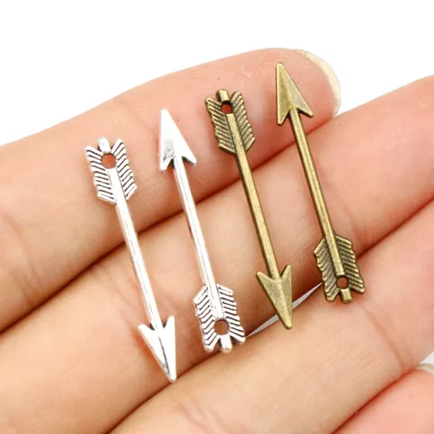 Colgantes de Flecha de Aleación Retro para Creación de Joyas DIY Amuletos de Punta de Flecha Vintage para Collares y Pulseras