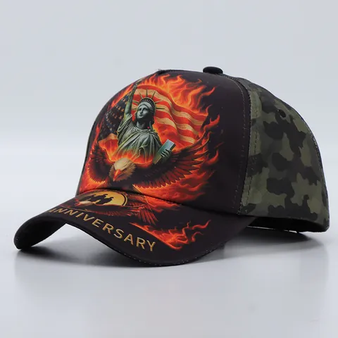 250th Anniversary American Flag Baseball Cap Statue Of Liberty Eagle Print Camouflage Adjustable Sunshade Hat For Men Women