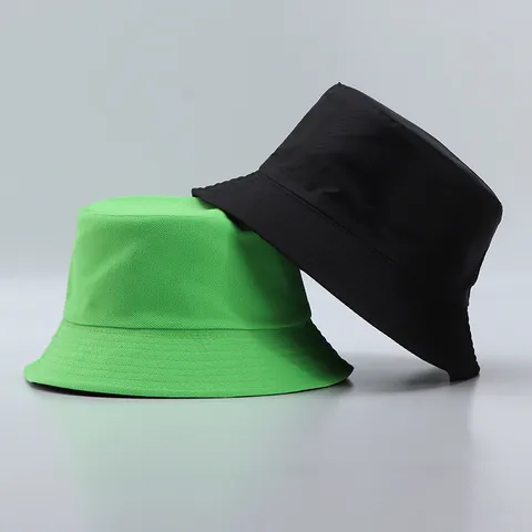 Minimalist Polyester Bucket Hat For Women Men Foldable Sun Protection Casual Outdoor Summer Spring Plain Sun Hat