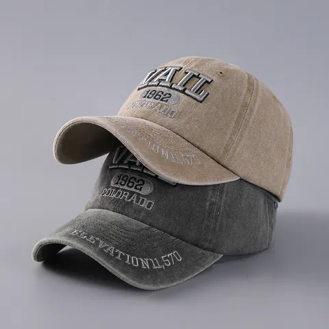Casquette de Baseball en Coton Lavé Vintage pour Hommes Femmes Broderie Lettres 3D Vail 1962 Colorado Dad Hat Ajustable