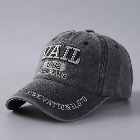 Casquette de Baseball en Coton Lavé Vintage pour Hommes Femmes Broderie Lettres 3D Vail 1962 Colorado Dad Hat Ajustable