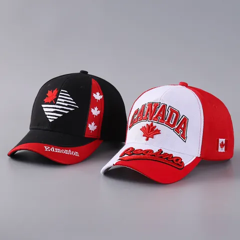 Canada Embroidery Maple Leaf Baseball Cap Adjustable Snapback Hat For Men Women Travel Souvenir Outdoor Sunshade Hat