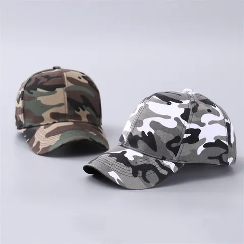 Unisex Camouflage Baseballkappe Verstellbar Outdoor Sport Hut Gebogene Krempe Sonnenschutz Acryl Bedruckt Taktische Trucker Mütze