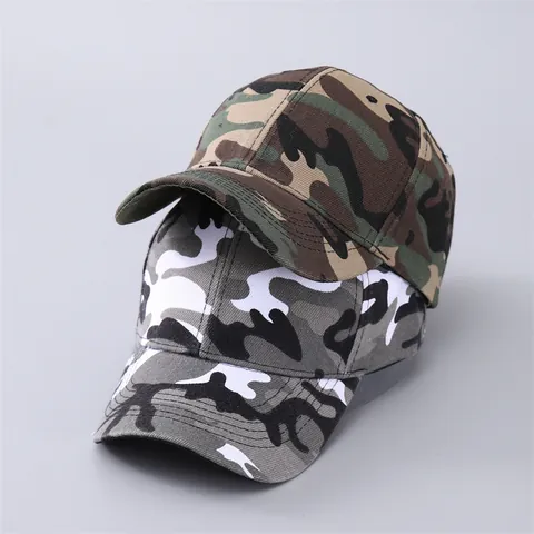Unisex Camouflage Baseballkappe Verstellbar Outdoor Sport Hut Gebogene Krempe Sonnenschutz Acryl Bedruckt Taktische Trucker Mütze