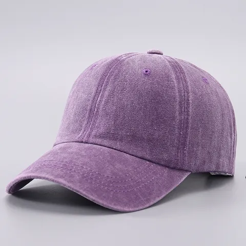 Washed Cotton Baseball Cap Vintage Distressed Solid Color Soft Top Adjustable Sun Hat For Men Women Outdoor Casual Fashion