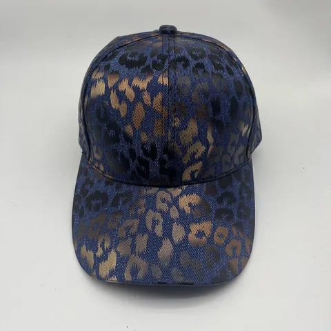Gorra de Béisbol Moda Bronceado Estampado Leopardo Mujeres Hombres Poliéster Estilo Denim Parasol Ajustable Sombrero Streetwear