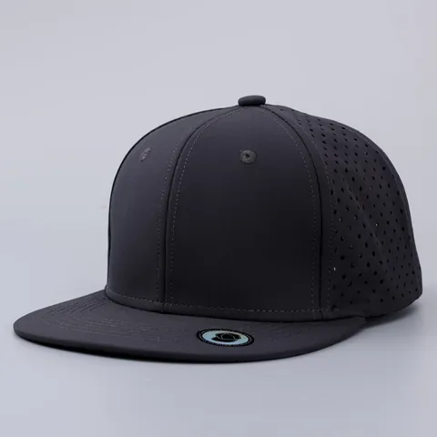 Schnelltrocknende Laserperforierte Snapback Baseballkappe Flache Krempe Für Herren Damen Atmungsaktive Wasserdichte Streetwear Hut