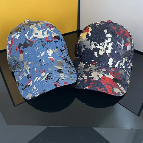 Reflective Graffiti Camouflage Baseball Cap Bronzing Wide Brim Sun Hat Adjustable Sporty Streetwear Hat For Men Women