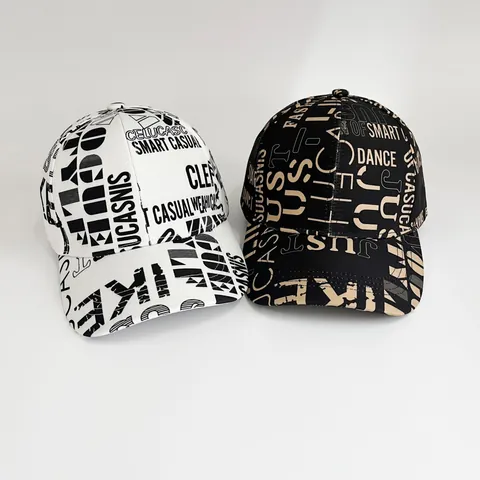 Streetwear Printed Letter Baseball Cap Unisex Adjustable Casual Graffiti Sun Protection Polyester Hip Hop Snapback Outdoor Dad Hat