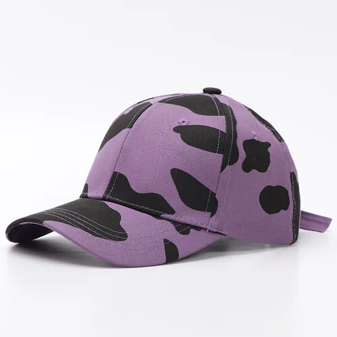 Gorra de Béisbol de Moda con Estampado de Vaca y Cebra Ala Curva Unisex Poliéster Protección Solar Gorro Casual