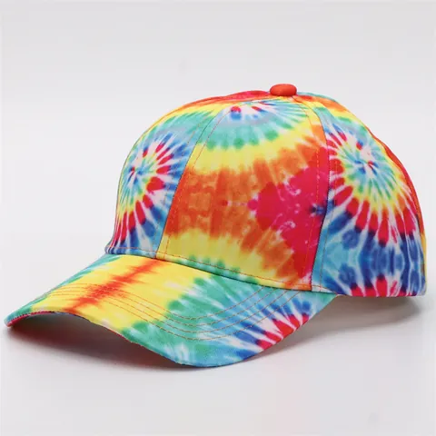 Unisex Tie-Dye Καπέλο Μπέιζμπολ Ψηφιακή Εκτύπωση Διαβάθμιση Dad Hat Ρυθμιζόμενο Καμπυλωτό Γείσο Αθλητικό Trucker Cap Καθημερινό Καπέλο Υπαίθρου