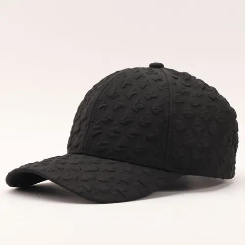 Women Fairy Style Seersucker Baseball Cap 3D Embossed Sun Visor Curved Brim Fashion Elegant Duck Tongue Hat Outdoor Travel