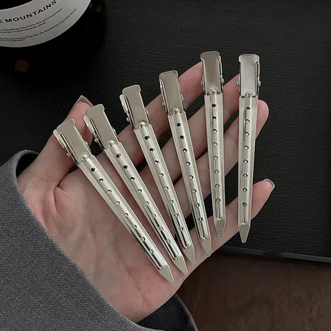 Professional Stainless Steel Hair Clips For Root Volumizing Duckbill Sectioning Clips Metal Styling Tool Salon Hairpins For Women