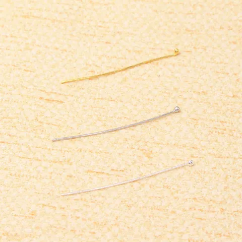 925 Sterling Silver Ball Head Pins For DIY Jewelry Making Connector Round Head Positioning Pins Gold Rose Gold Silver Finding