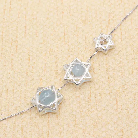 925 Sterling Silver Hexagram DIY Jewelry Making Hollow Star Charm Pendant For Necklace Bracelet Findings Accessories