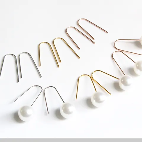 925 Sterlingsilber Ohrstecker-Stift U-Form Ohrhaken DIY Schmuckherstellung Minimalistische Ohrringe Erkenntnisse Galvanisiertes Zubehör