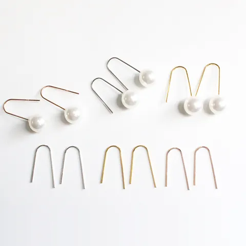 925 Sterlingsilber Ohrstecker-Stift U-Form Ohrhaken DIY Schmuckherstellung Minimalistische Ohrringe Erkenntnisse Galvanisiertes Zubehör
