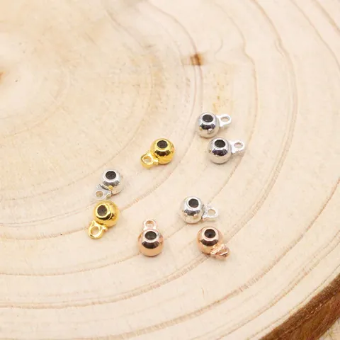 Perline di Posizionamento Regolabili in Argento Sterling 925 Con Inserto in Silicone Perla Scorrevole Con Occhiello Per Fai Da Te Creazione Gioielli