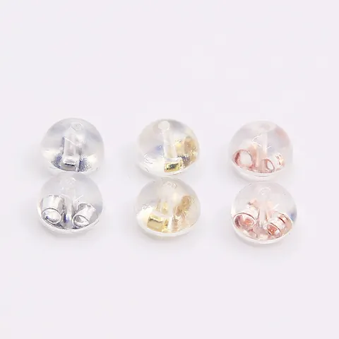 S925 Sterling Silver Silicone Earring Backs Stoppers For Stud DIY Jewelry Findings Earring Caps For Women Jewelry Making
